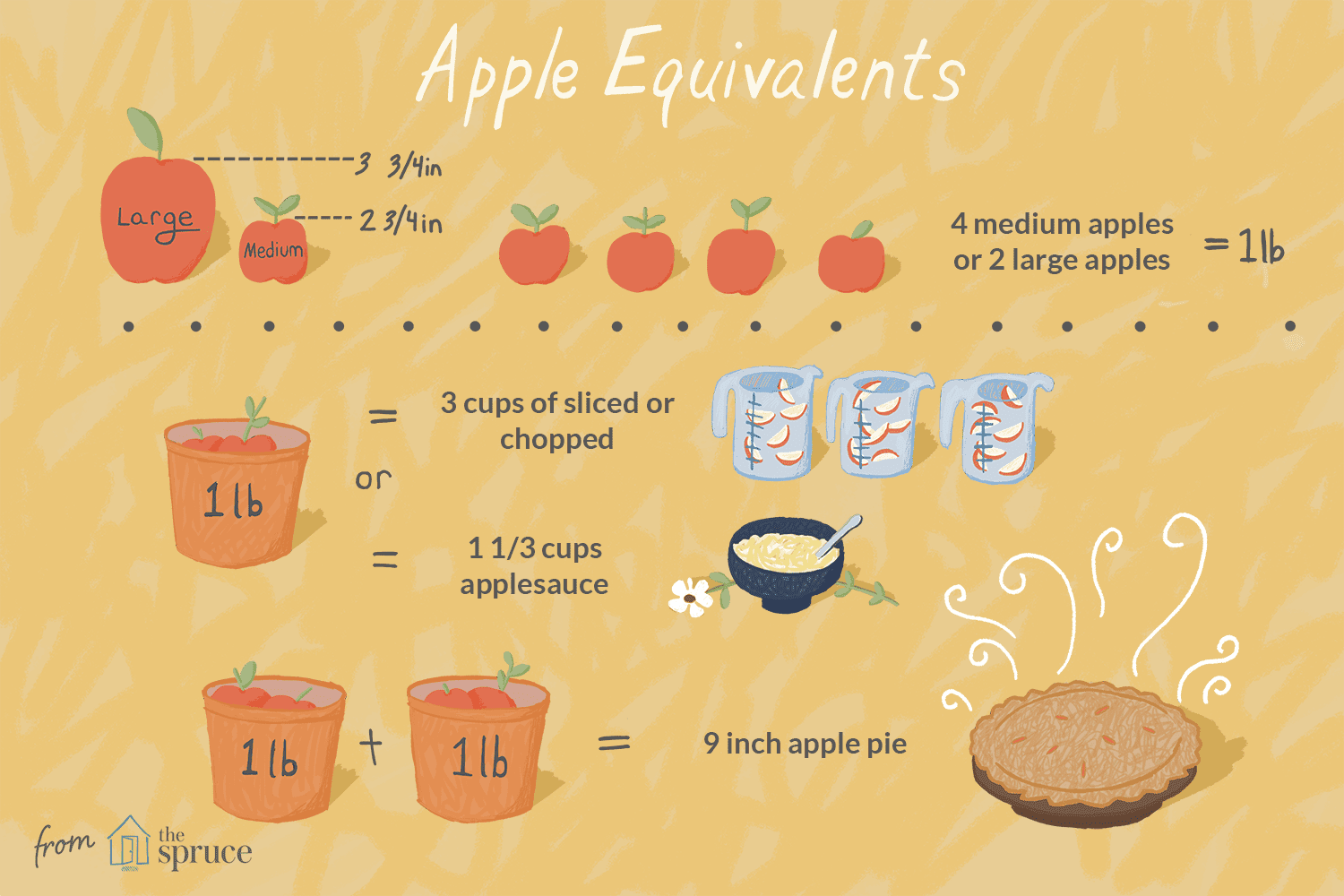 Apple cups. How many Apples. Measure equivalents.
